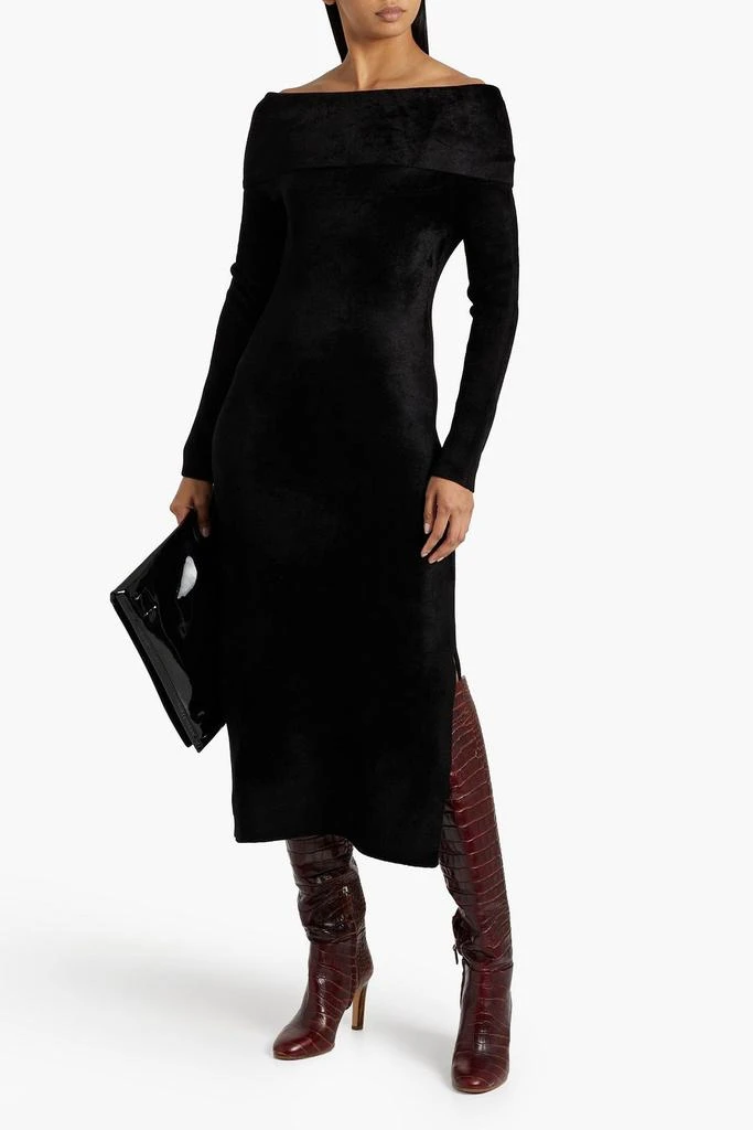 Altuzarra Off-the-shoulder stretch-velvet midi dress 2