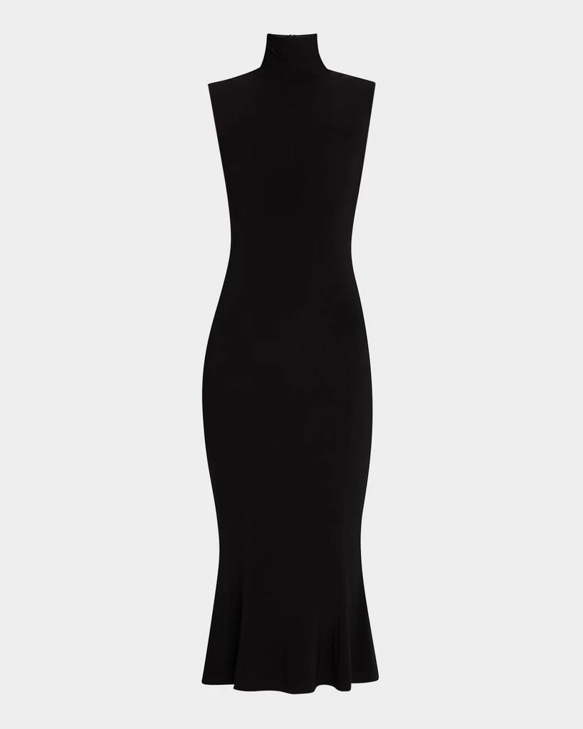 Norma Kamali Sleeveless Turtle Mid-Calf Fishtail Dress 1