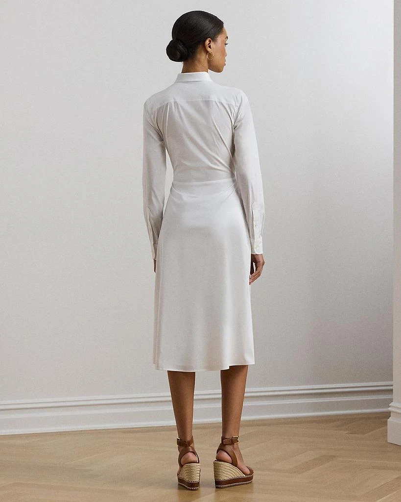 Ralph Lauren Tie Front Cotton Blend Shirt Dress 2