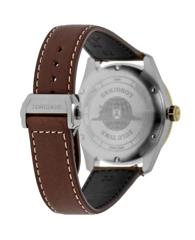 Longines Longines Spirit Zulu Time Automatic GMT Black Dial 18K Yellow Gold Bezel Leather Strap Men's Watch L3.802.5.53.2 4