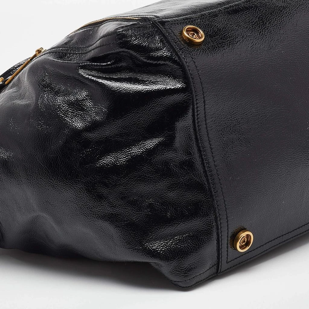 Yves Saint Laurent Yves Saint Laurent Black Patent Leather Large Downtown Tote 11