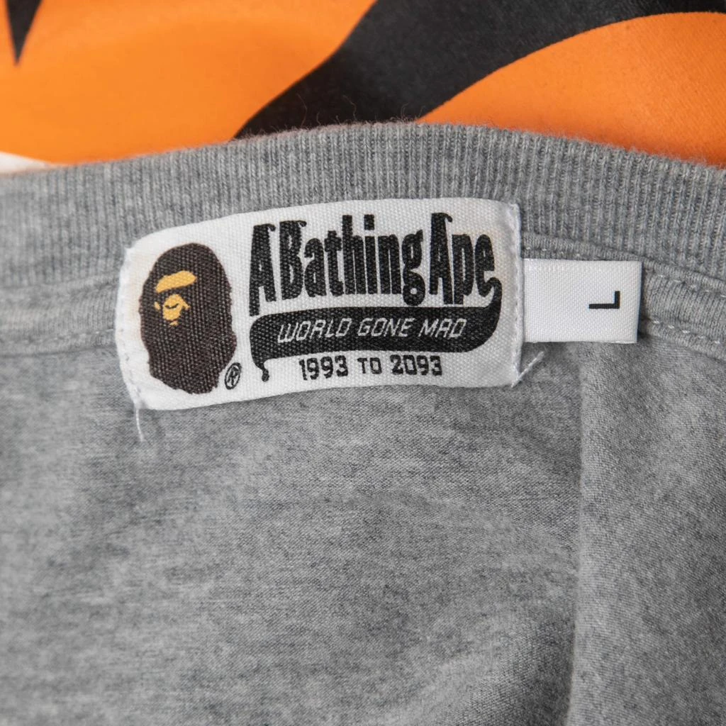 A Bathing Ape A Bathing Ape Grey Shark Print Cotton Crew Neck Long Sleeve T-Shirt L 5
