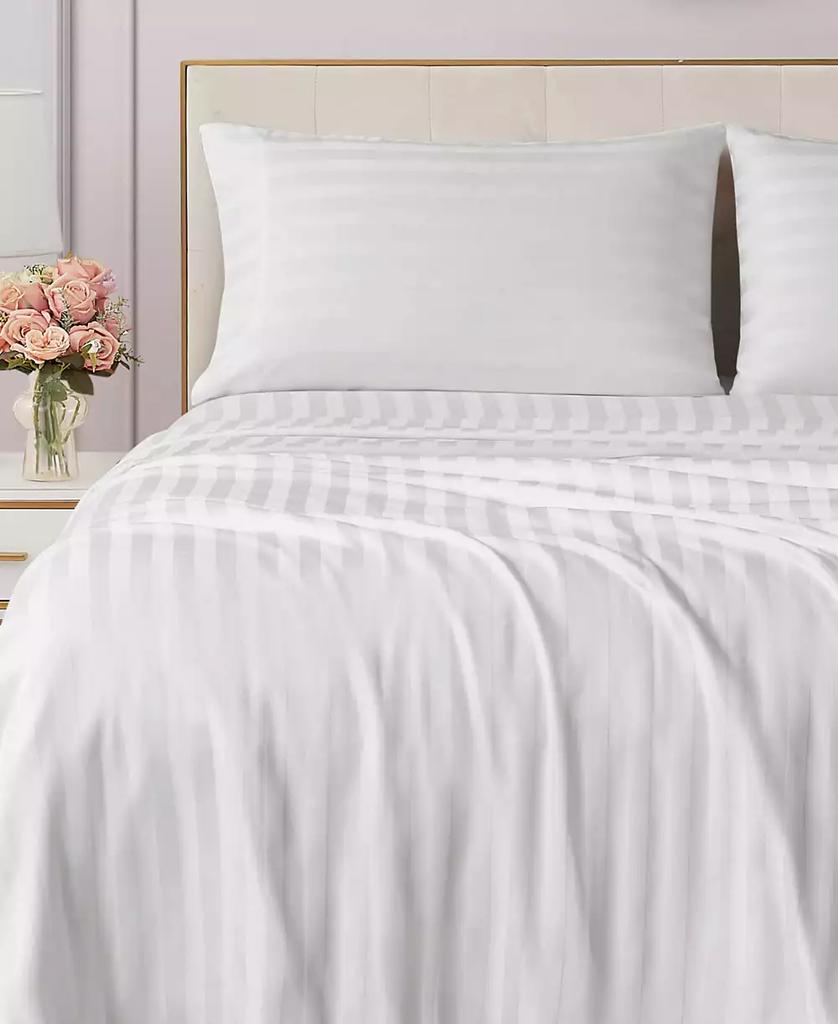 Juicy Couture Royal Dreams Damask Stripe 300-Thread Count Sateen Cotton 4-Pc. Sheet Set, King