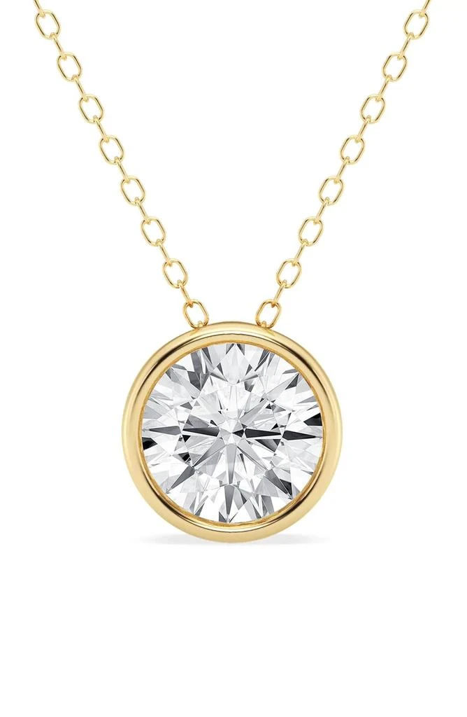 Badgley Mischka 14K Gold Round Cut Lab-Created Diamond Pendant Necklace - 2.0ct 1