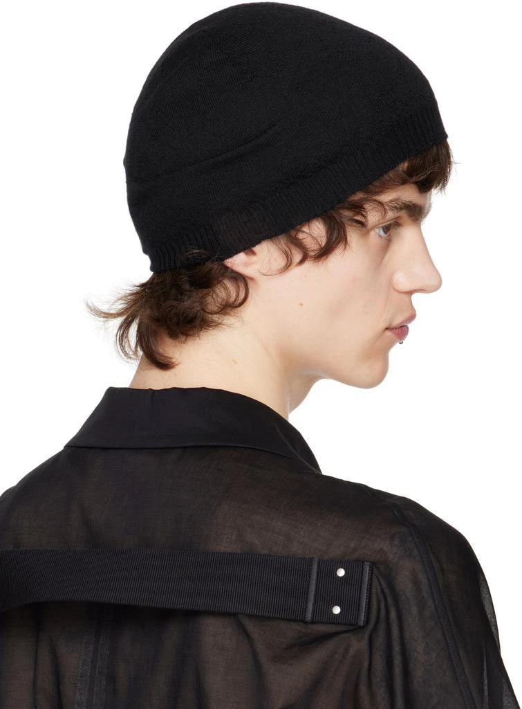 Rick Owens Black Hollywood Cashmere Beanie 3