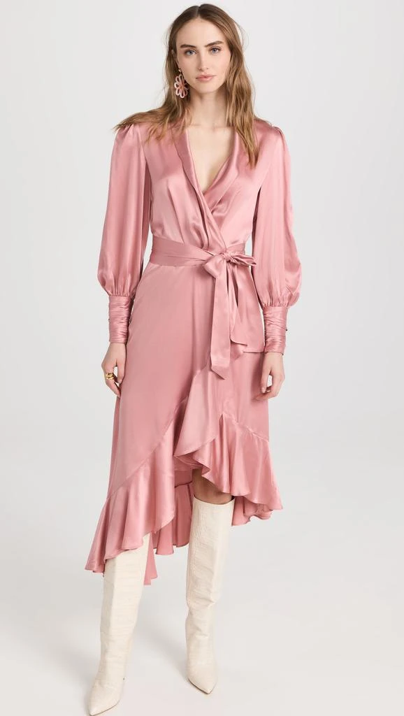Zimmermann Silk Wrap Midi Dress 6