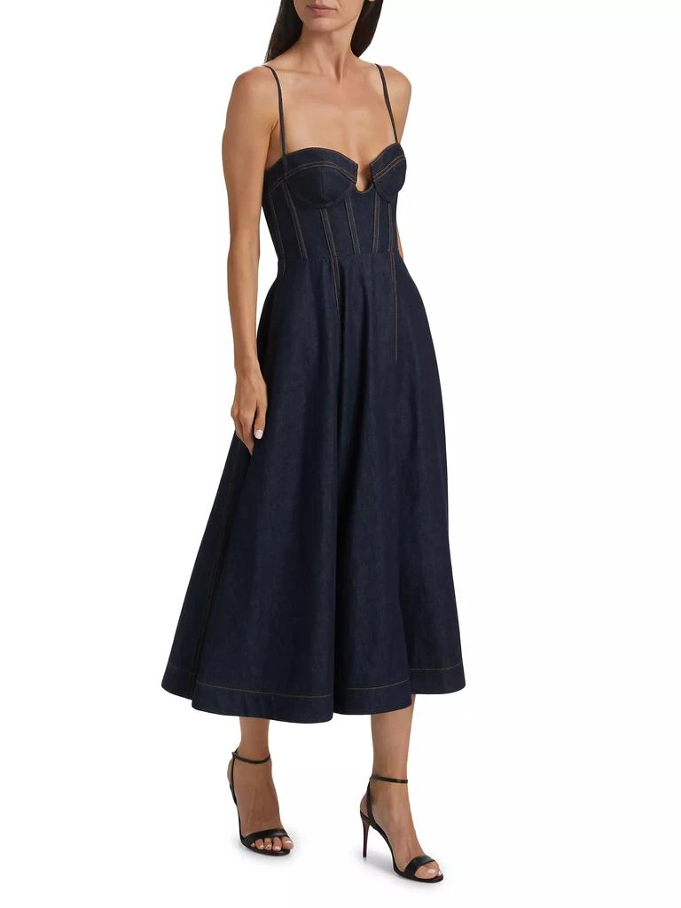 Zimmermann Crush Denim Corset Dress 4
