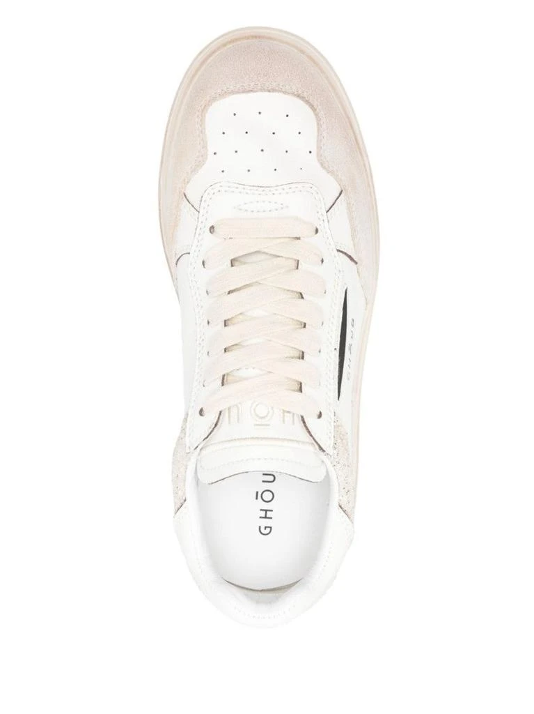 GHOUD White And Beige Sneakers With Textured Accents 2