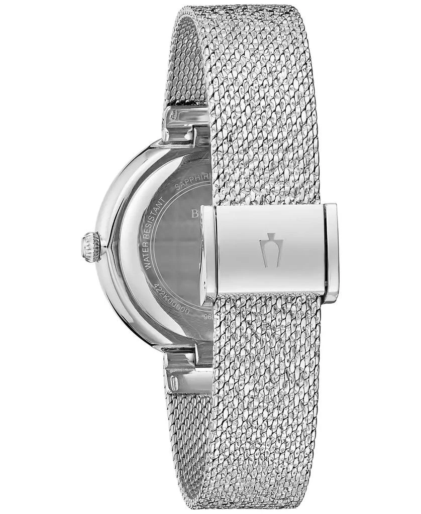 Bulova Women's Crystal Stainless Steel Mesh Bracelet Watch 32mm 3