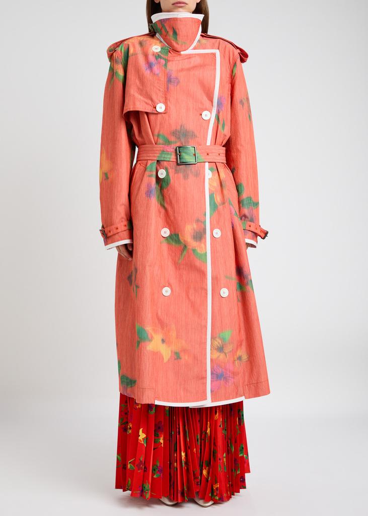 SS DALEY Edna floral-print woven trench coat