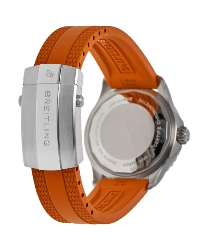 BREITLING Breitling Superocean Automatic 36 Orange Dial Rubber Strap Women's Watch A17377211O1S1 3