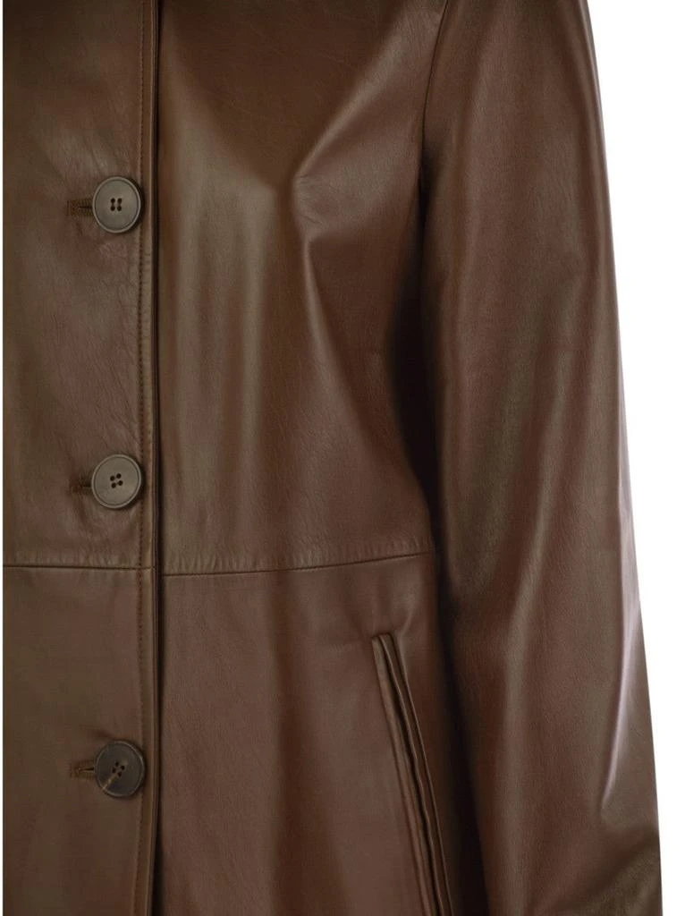 Max Mara Tolmin - Nappa Leather Jacket With Belt 4