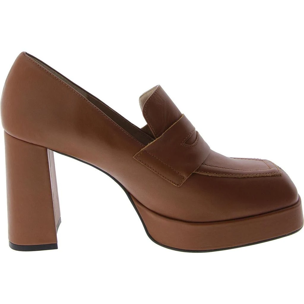 Steve Madden Womens Leather Slip On Loafer Heels 2
