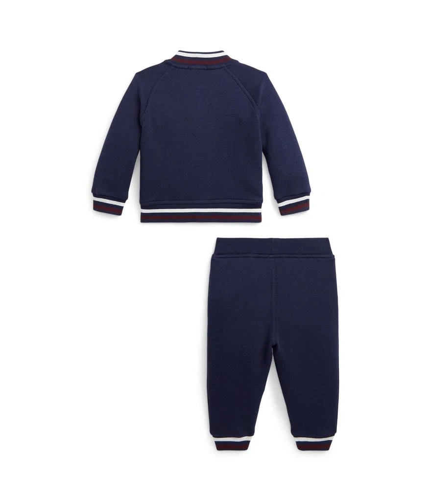 Polo Ralph Lauren Kids Fleece Baseball Jacket & Jogger Pants Set (Infant) 2