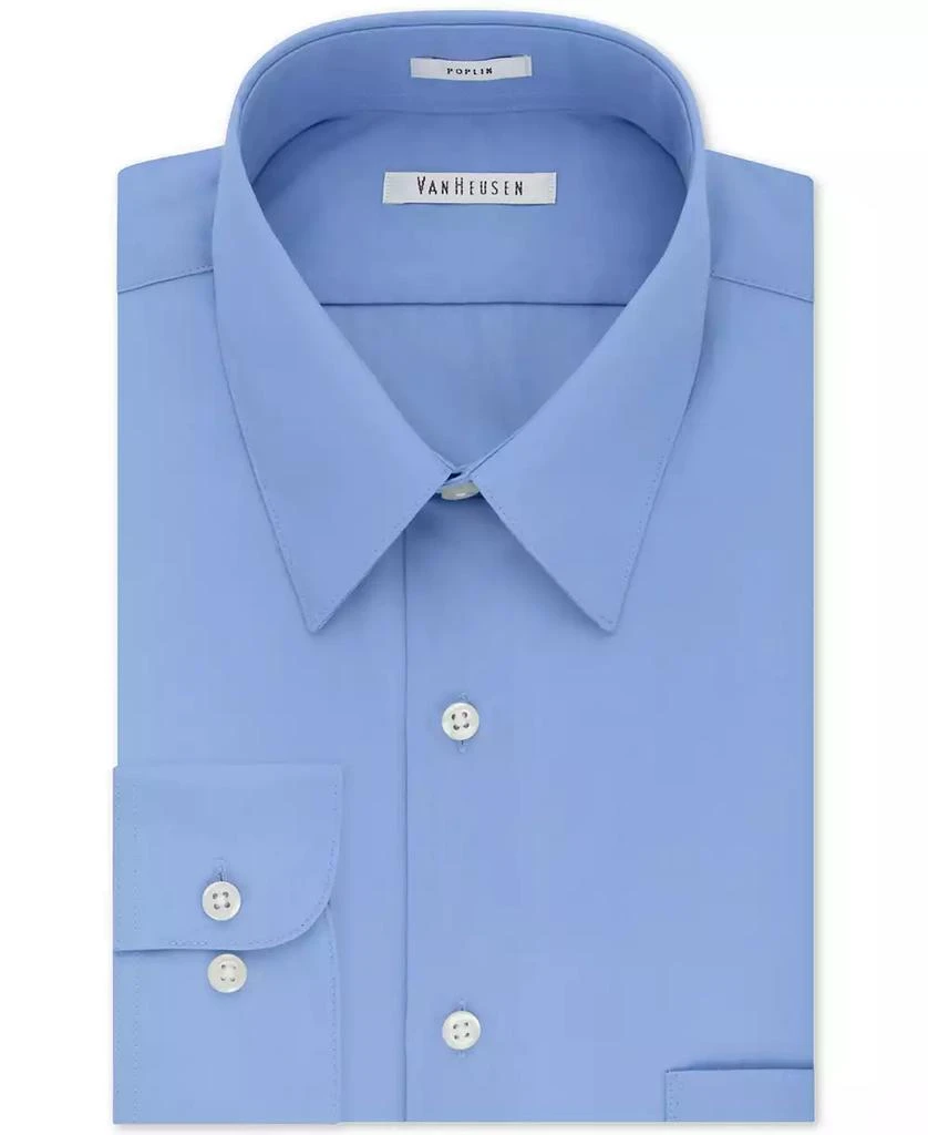 Van Heusen Men's Classic-Fit Point Collar Poplin Dress Shirt 1