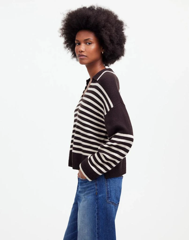 Madewell Cashmere-Wool Blend Polo Sweater 3