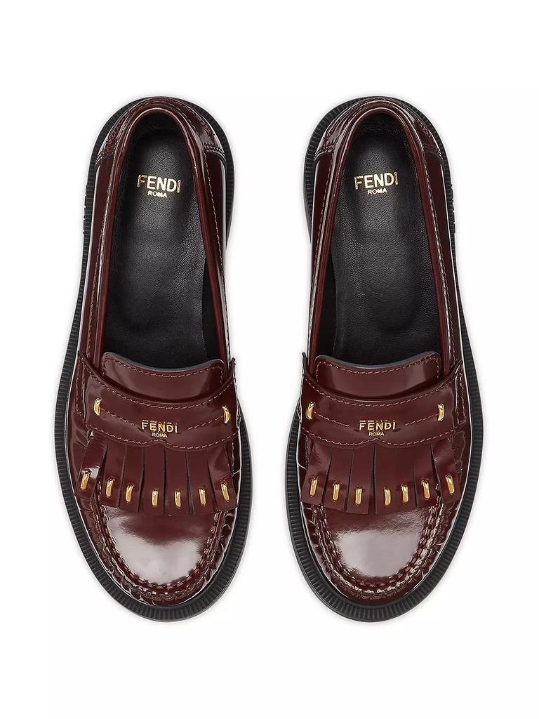 Fendi 35MM Leather Kiltie Loafers 4