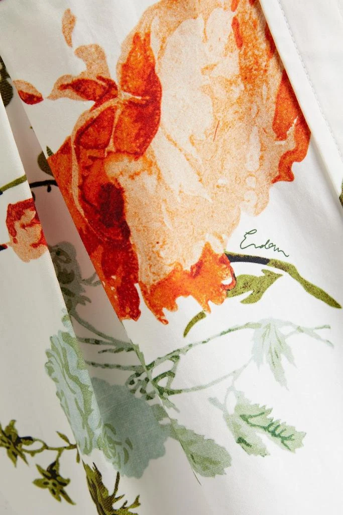 Erdem Cavendish pleated floral-print cotton-poplin shirt dress 4