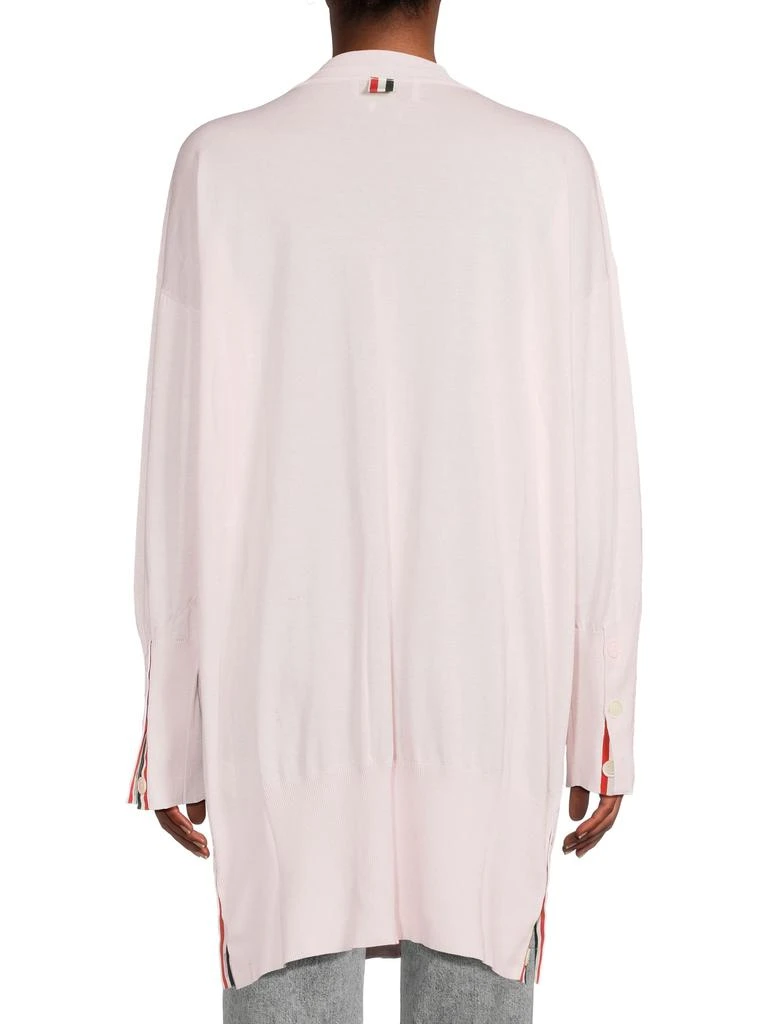 Thom Browne Silk-Cotton Longline Cardigan 2