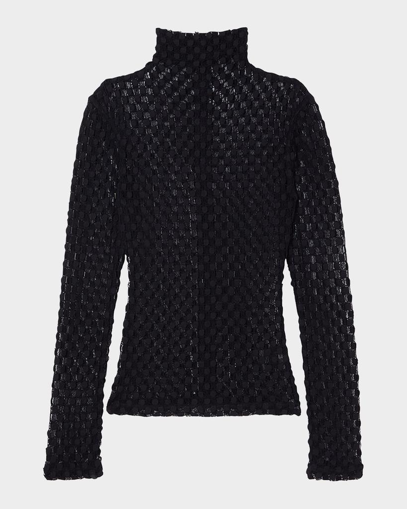 Rohe Geometric Lace Turtleneck Top