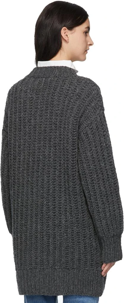 AMI Grey Hand-Knitted Sweater 3