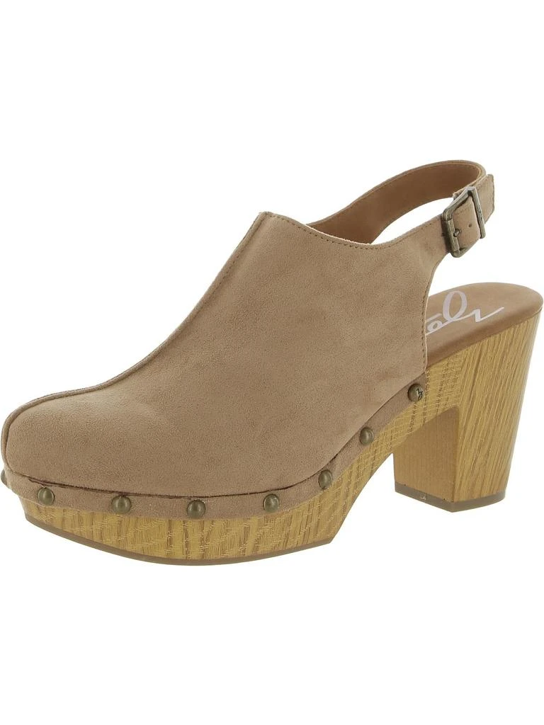 ZODIAC Chessa-Clog Womens Leather Ankle Strap Clogs 6