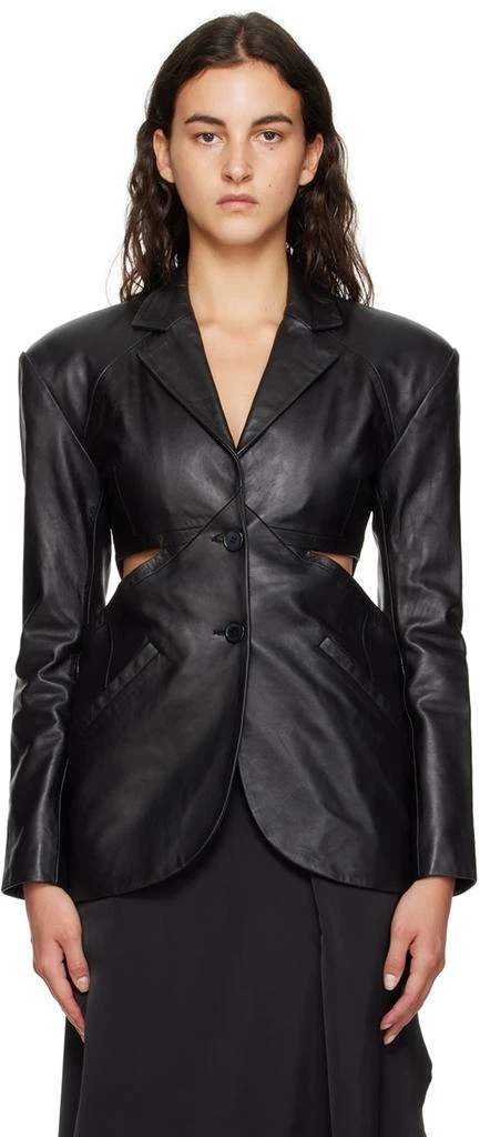 Han Kjobenhavn Black Cutout Leather Jacket 1
