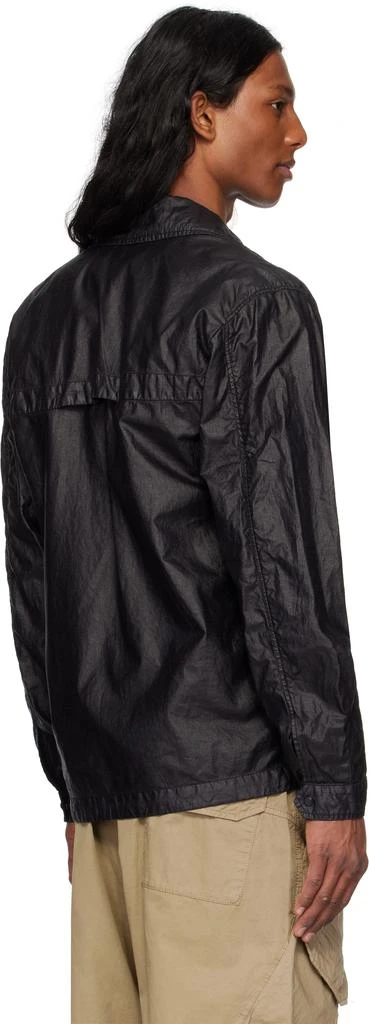 C.P. Company Black Lino Wax Overshirt 3