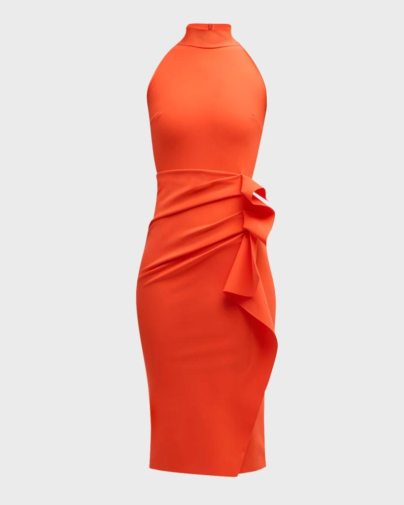 Chiara Boni Sleeveless Halter Ruched Dress 1