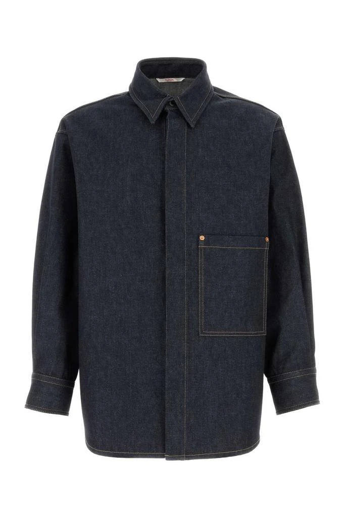 Valentino Valentino Buttoned Long-Sleeved Denim Shirt from Cettire