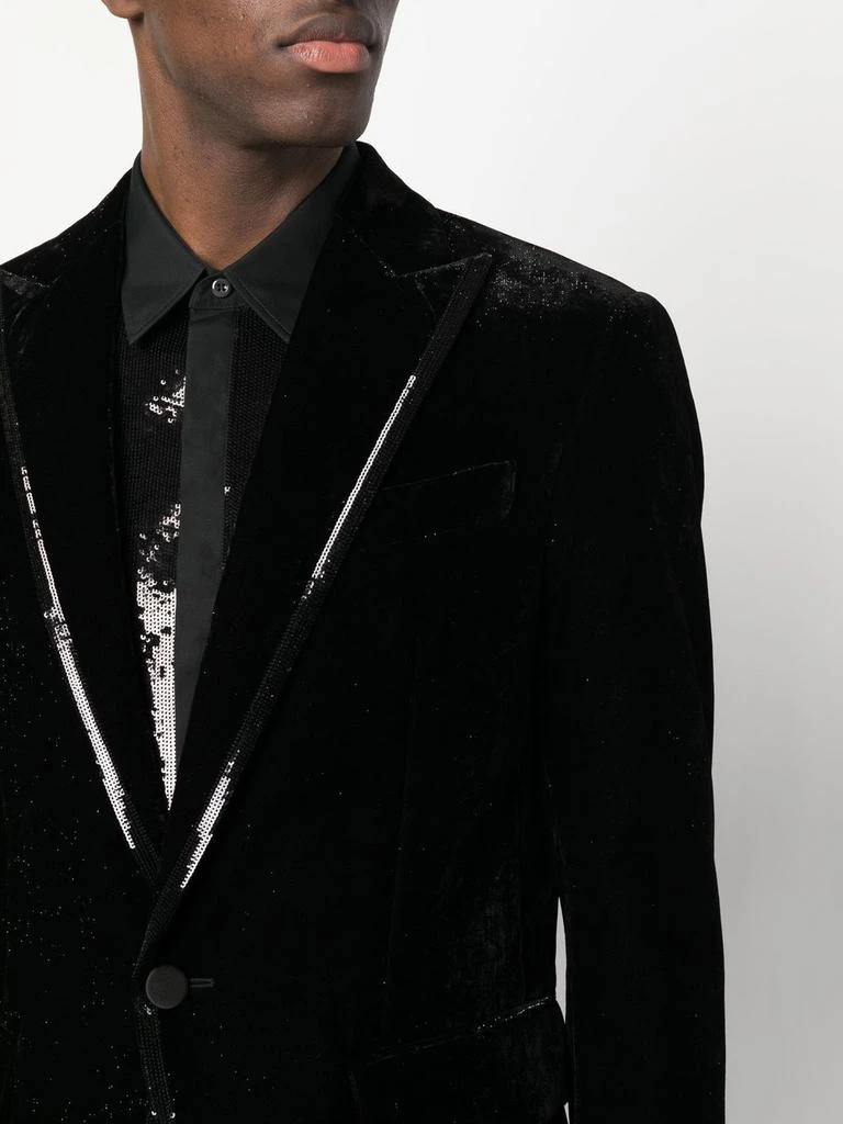 DSQUARED2 Black Velvet Dsquared2 Blazer 5