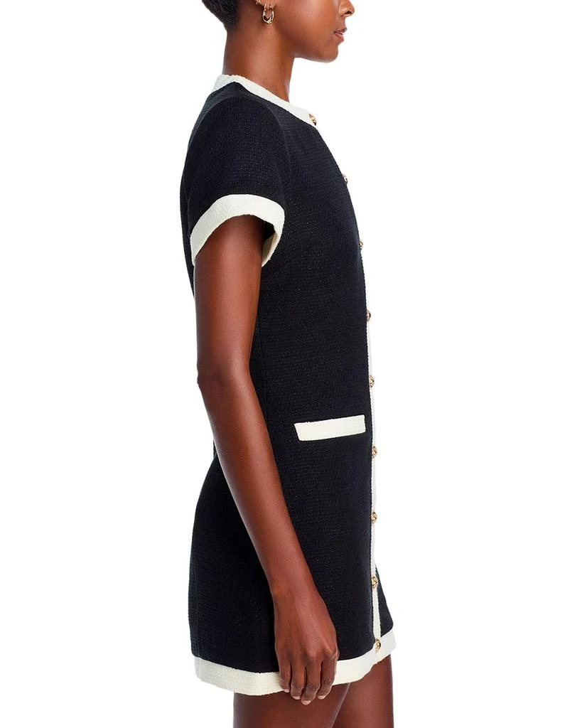 AQUA Tweed Short Sleeve Mini Dress - Exclusive 4