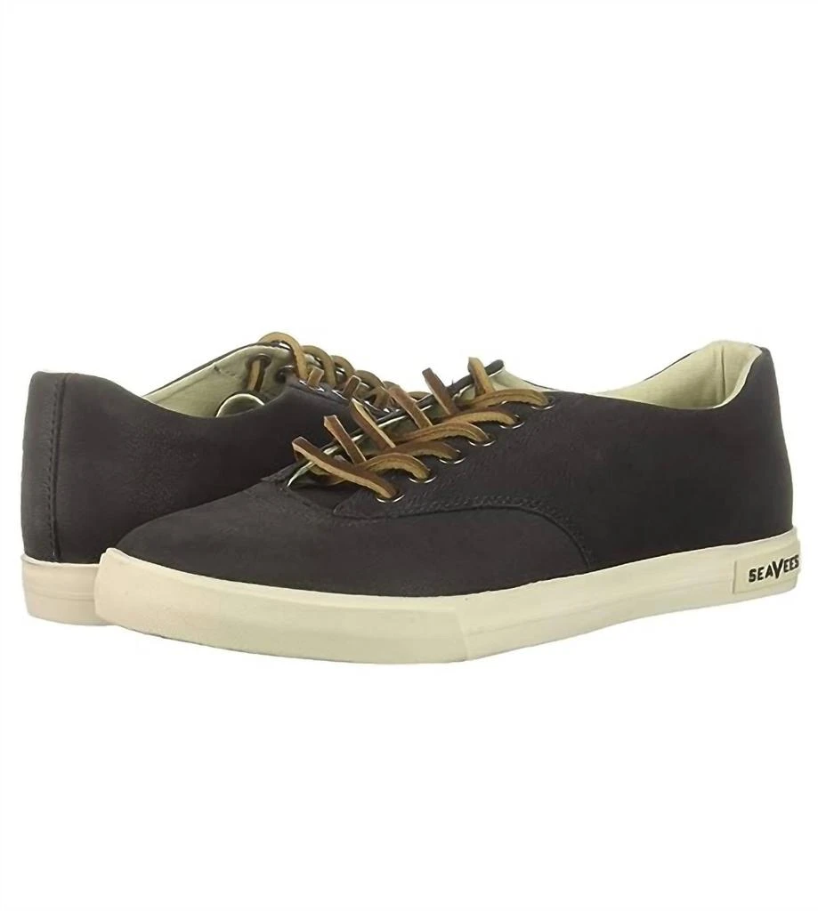 SeaVees Men's Hermosa Plimsoll Wintertide Sneakers In Midnight Leather 5