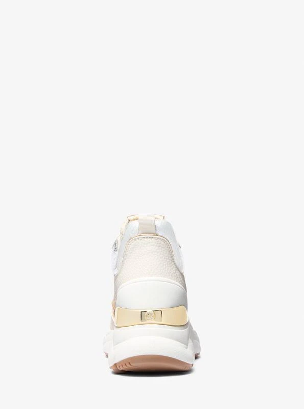 Michael Kors Katrina Signature Logo and Metallic Lizard Embossed Trainer 3
