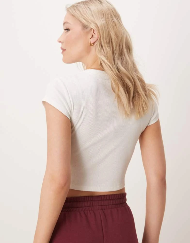 ASOS ASOS DESIGN baby tee with disco cupid graphic in white 4