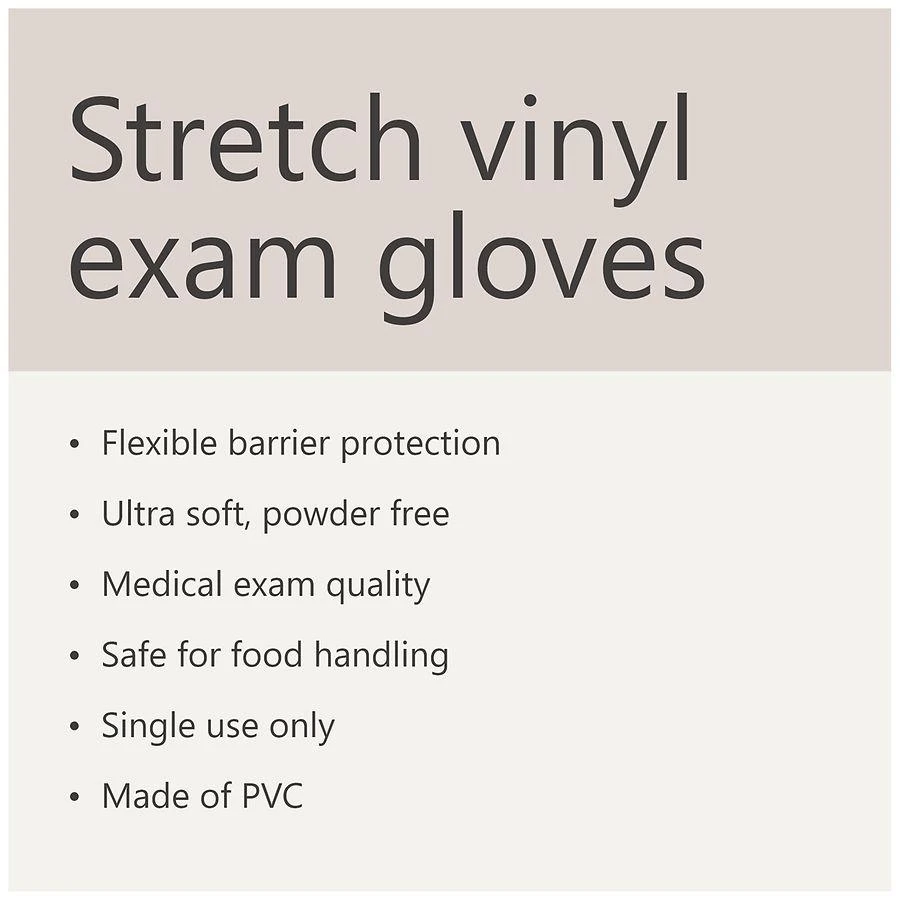 Walgreens Stretch Vinyl Exam Gloves M 5