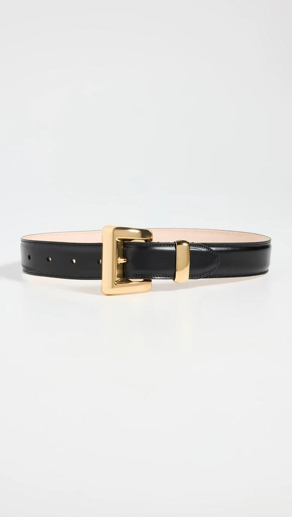 BY FAR Marco Black Leather Belt 1