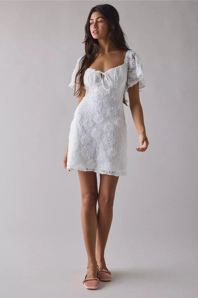 Kiss The Sky Kiss The Sky Textured Floral Mini Dress 1