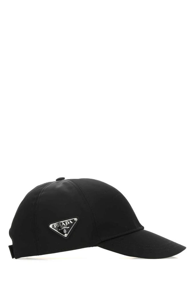Prada Prada Logo Plaque Curved-Peak Baseball Hat 3