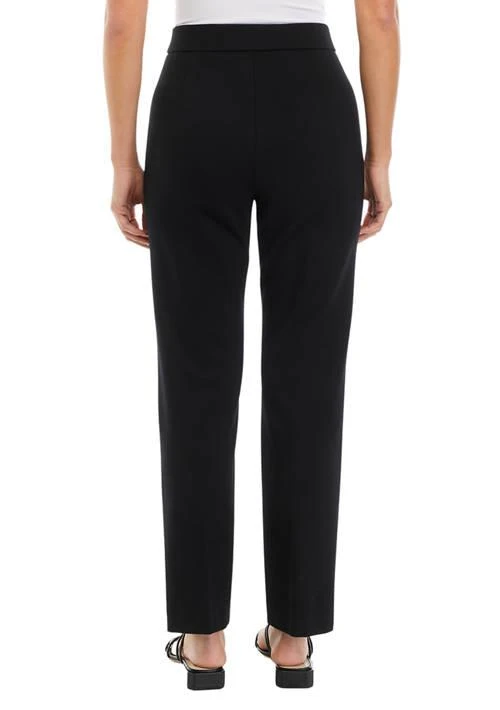 Anne Klein Klein Petite Pull On High Waisted Straight Leg Sailor Pants 2