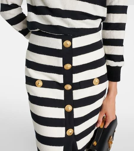 Balmain Striped midi skirt 4
