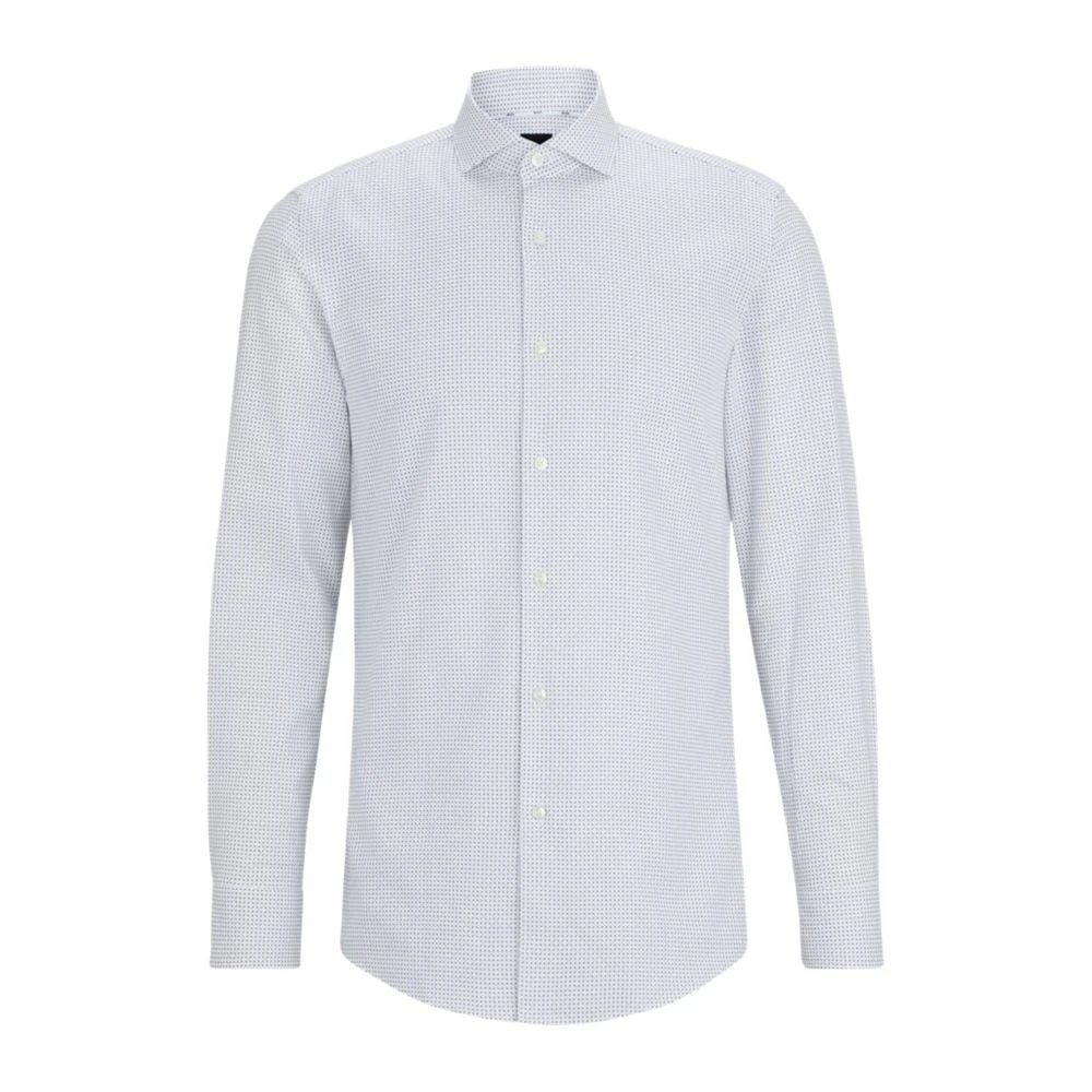 Slim-fit shirt in printed Oxford stretch cotton – On Sale Now with