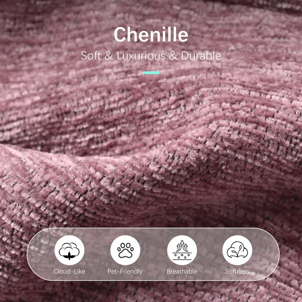 Streamdale Furniture Streamdale Modern Chenille Accent Lounge Chair w/ Throw Pillow (Purple) 5