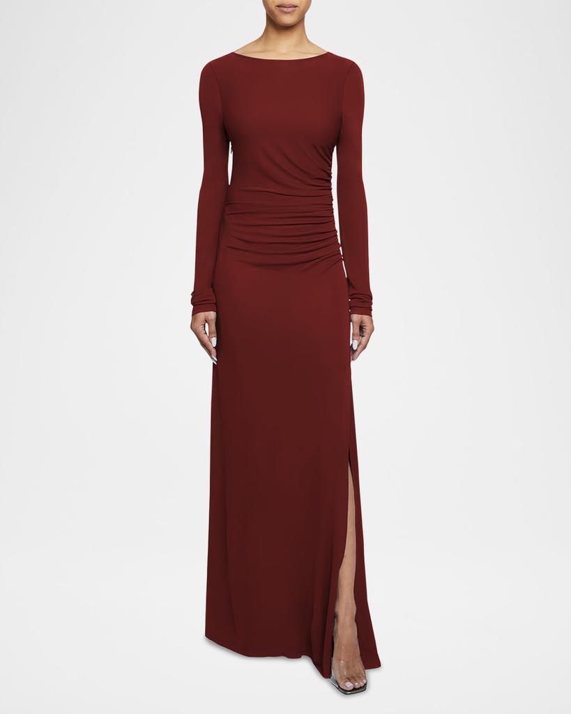 Santorelli Abby Jersey Maxi Dress with Side Ruching