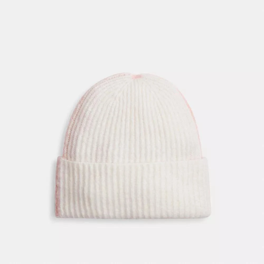Coach Colorblock Beanie With Rubber Patch 2