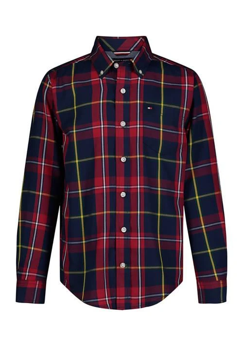 Tommy Hilfiger Hilfiger Boys 8 20 Plaid Printed Shirt 1