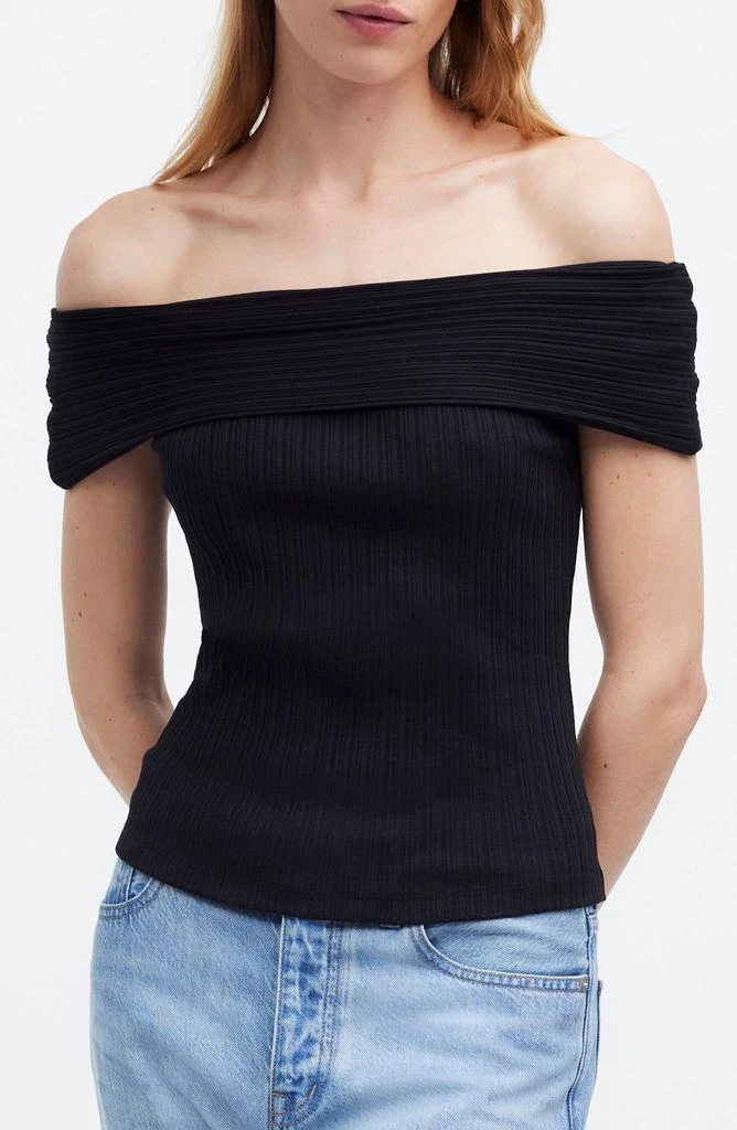 Madewell Rib Off the Shoulder Top 1