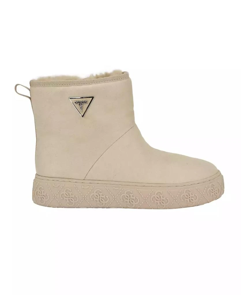 GUESS Women's Unity Faux Fur Slip-On Short Booties 2