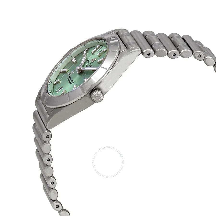 BREITLING Chronomat Quartz Chronometer Diamond Green Dial Ladies Watch A77310101L1A1 2