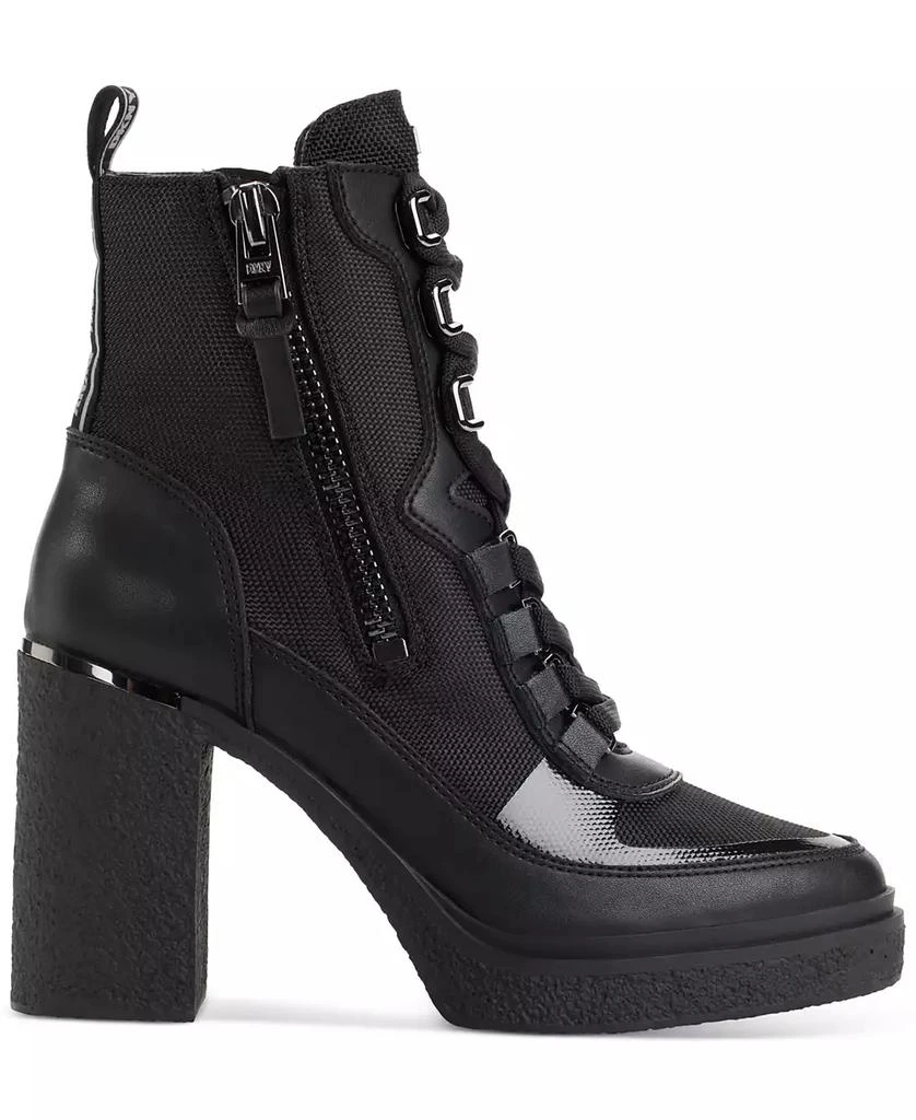 DKNY Women's Toia Lace-Up Zip Block Heel Booties 2